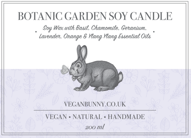 Botanic Garden soy Candle - vegan candle - chamomile candle - healing candle